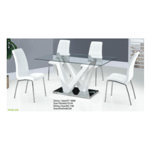 MESA-STARKEN-PARA-6-PERSONA-GLASS-TOP-1.6M-WHITE--T-030-