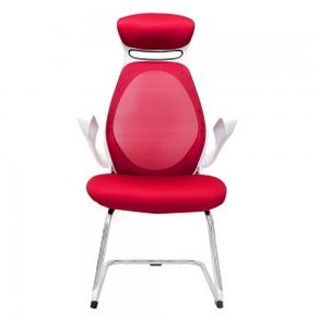 SILLA-DE-VISITA-STARKEN-BURGUNDY-EN-PIEL-MESH-BACK--HLC-1886FX-3-