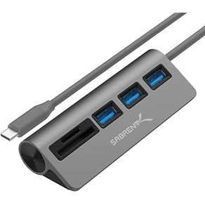 HUB-SABRENT-5-IN-1-USB-C-TO-USBx3-MICRO-SDx2-GRAY-HB-U3CR-