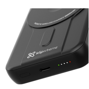CARGADOR-KLIPX-POWERBANK-WIRELESS-MAGNETIC-10K-USB-C-BLACK--KPB-600-
